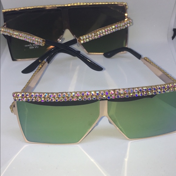 Gold/Green Bling Shades